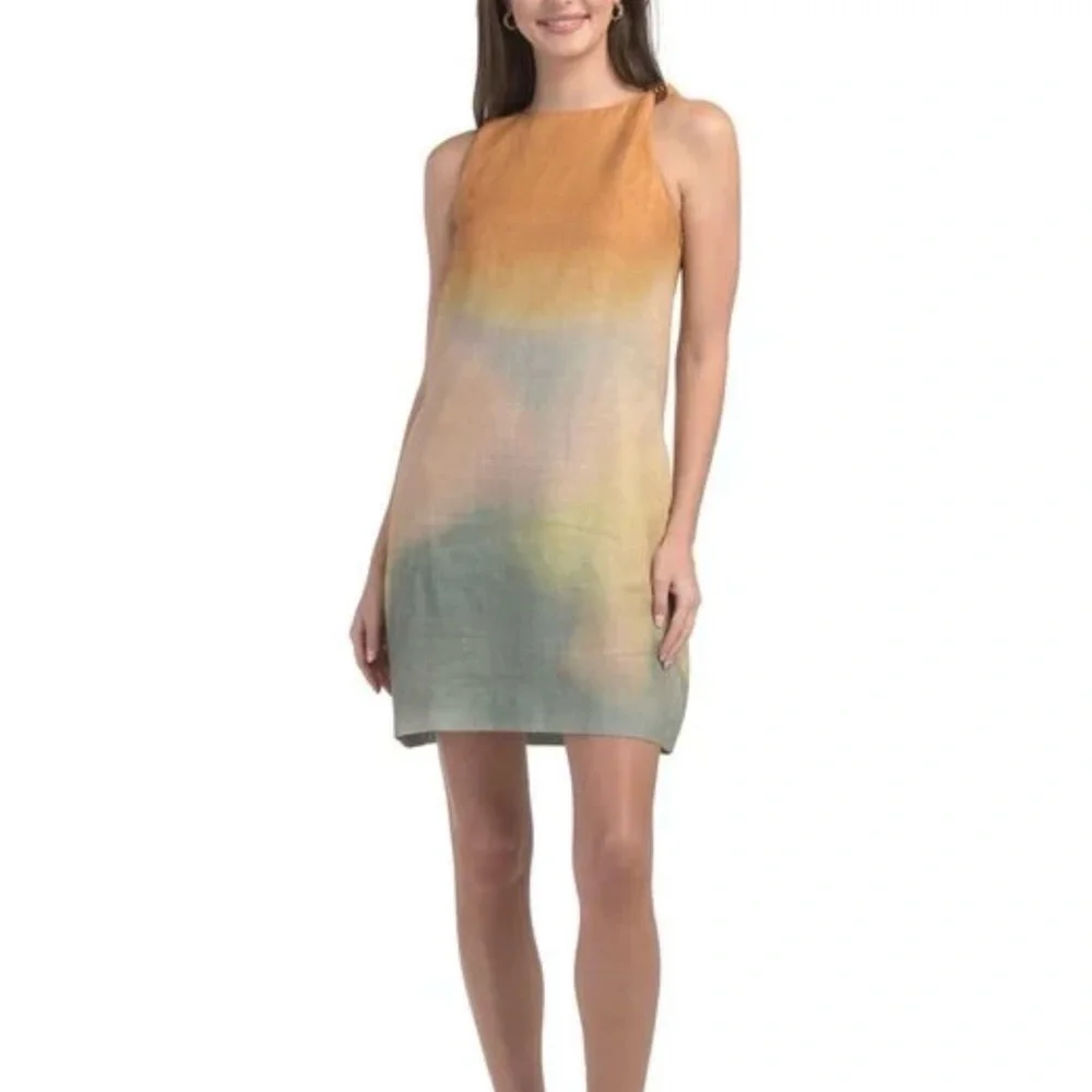 STAUD Boa Linen Mini Dress - Picture 1 of 14